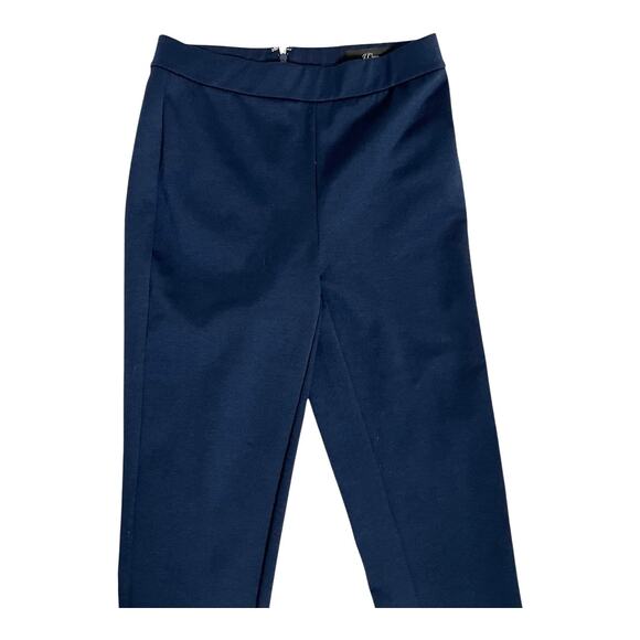 J. Crew Womens Navy Blue Mid Rise Skinny Leg Trouser stretch Pants Small Petite - Picture 2 of 5